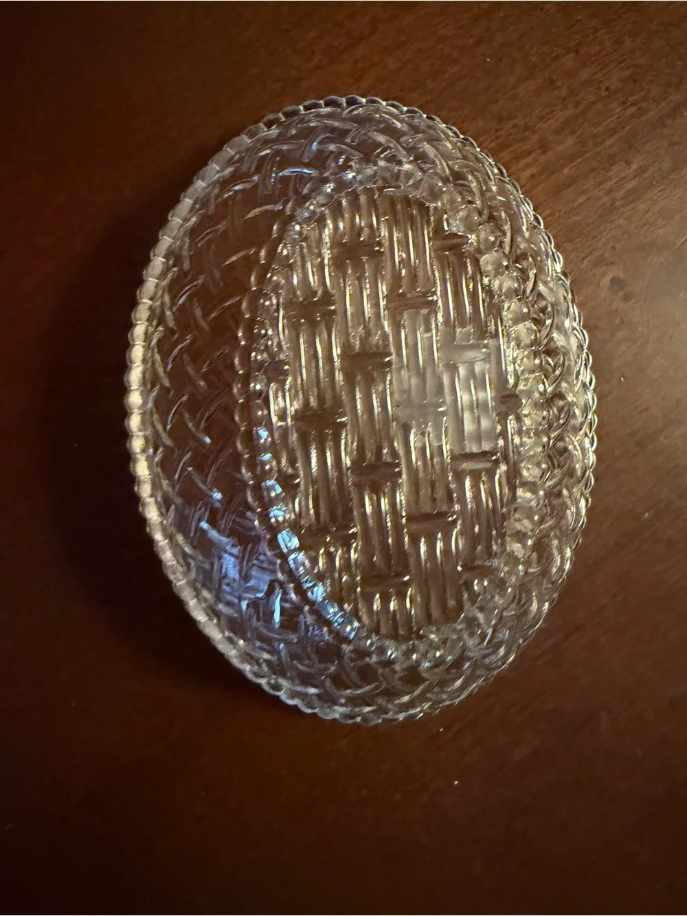 Clear Glass 4.5” hen on nest possible import